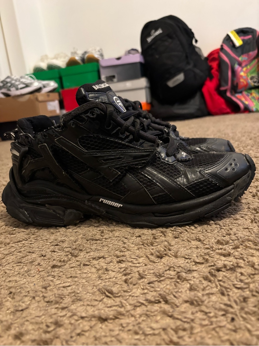 Balenciaga Black Runner Sneakers - Picture 2 of 6